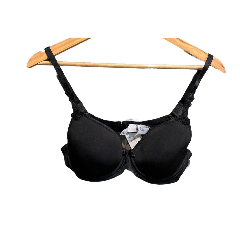 Antinea Lise Charmel‎ Black Spacer Plunge Women's Bra Size 32C